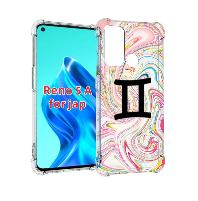 

Чехол MyPads знак зодиака близнецы 2 для Oppo Reno 5A, Прозрачный, Tocco