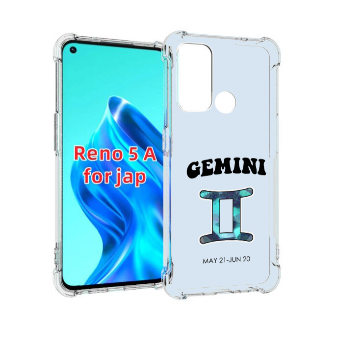 

Чехол MyPads знак зодиака близнецы 1 для Oppo Reno 5A, Прозрачный, Tocco
