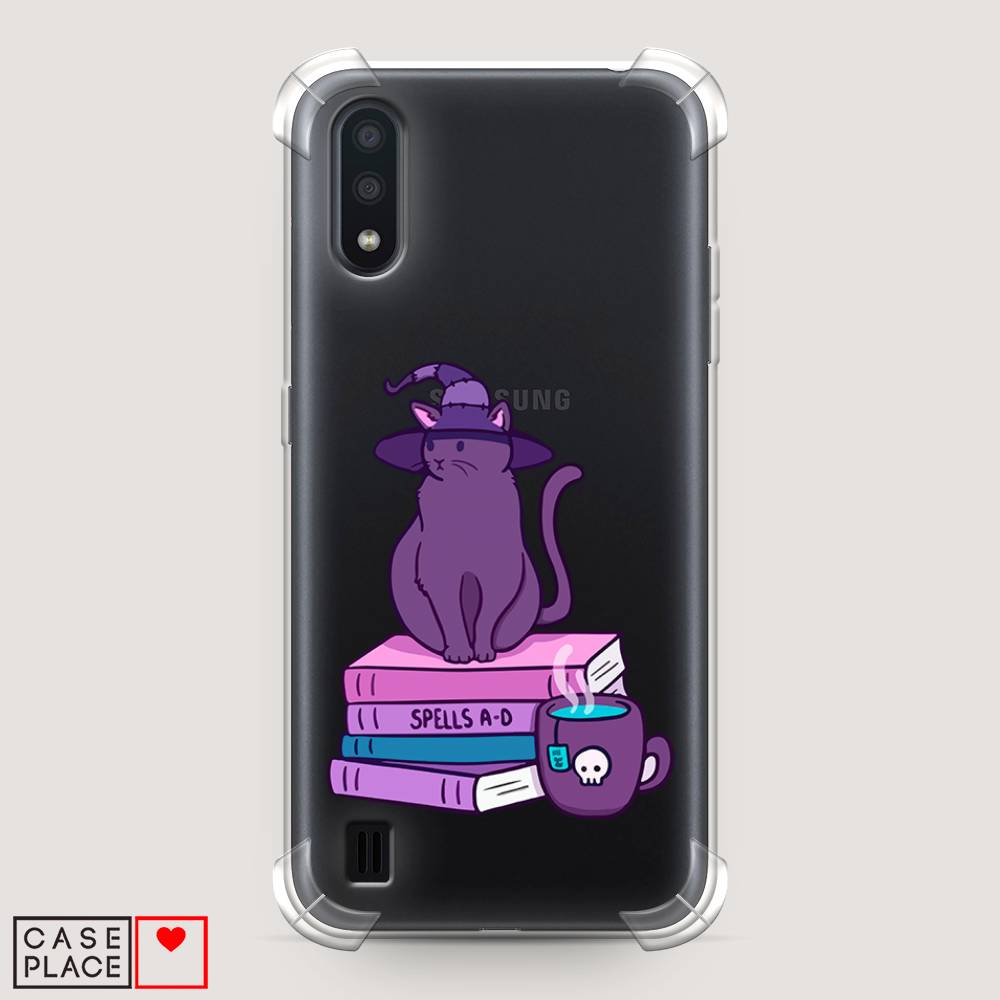 фото Противоударный силиконовый чехол "magic cat" на samsung galaxy a01 awog