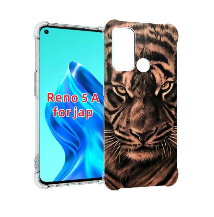 

Чехол MyPads злой-большой-тигр для Oppo Reno 5A, Прозрачный, Tocco