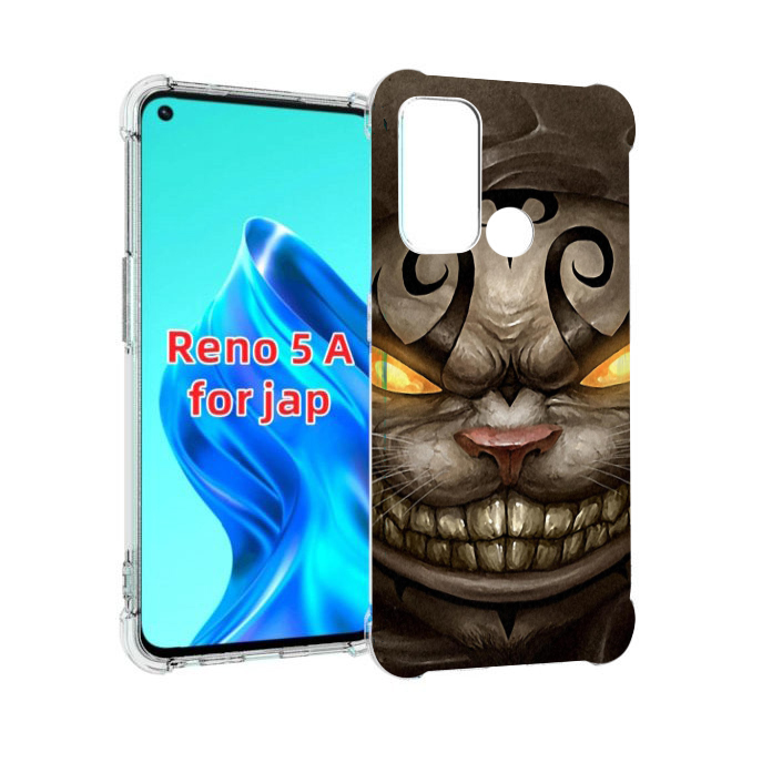 

Чехол MyPads злой котик с желтыми глазами для Oppo Reno 5A, Прозрачный, Tocco