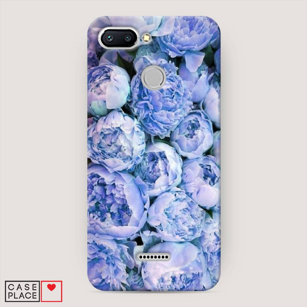 

Пластиковый чехол "Пионы голубые" на Xiaomi Redmi 6