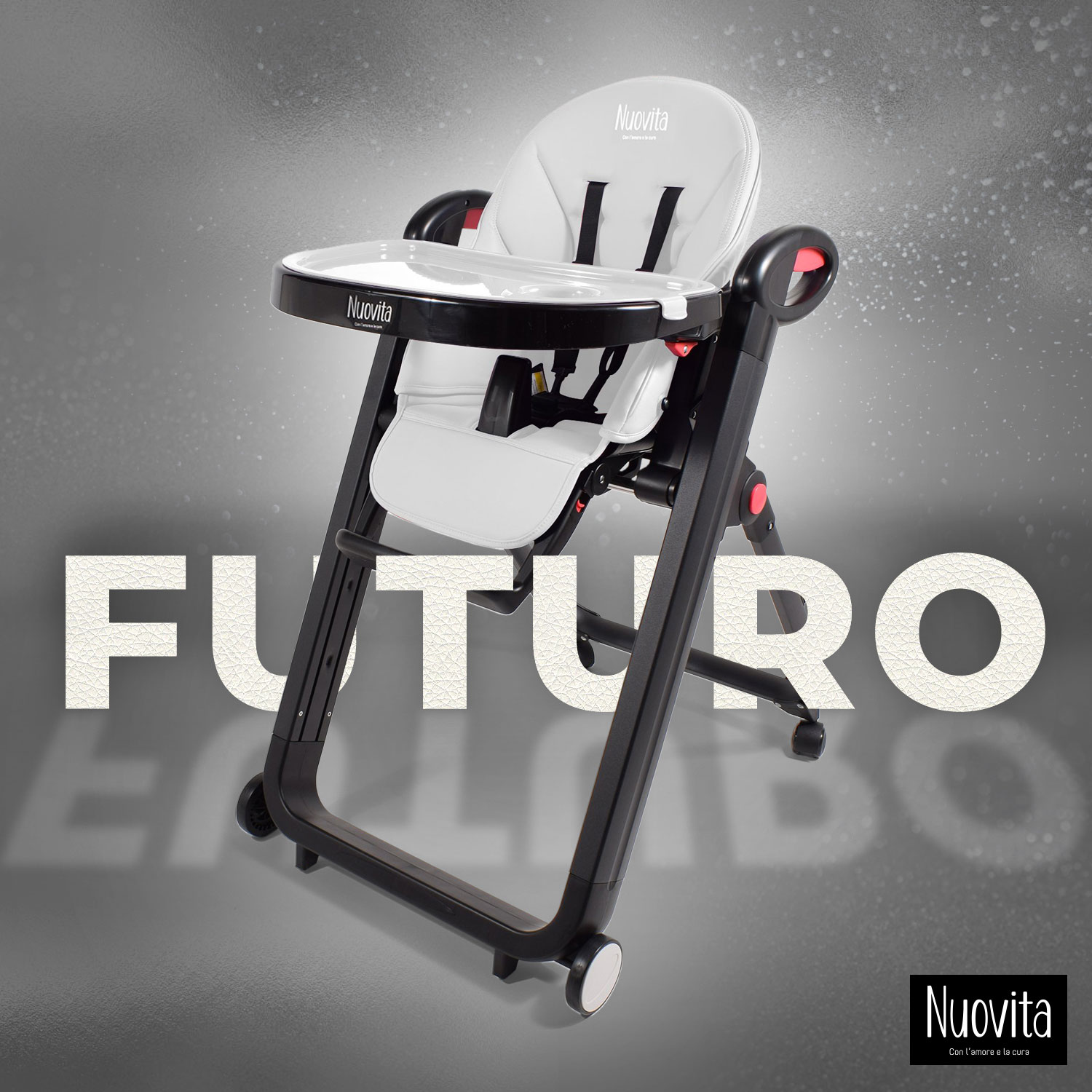 фото Стульчик для кормления nuovita futuro nero (bianco/белый)