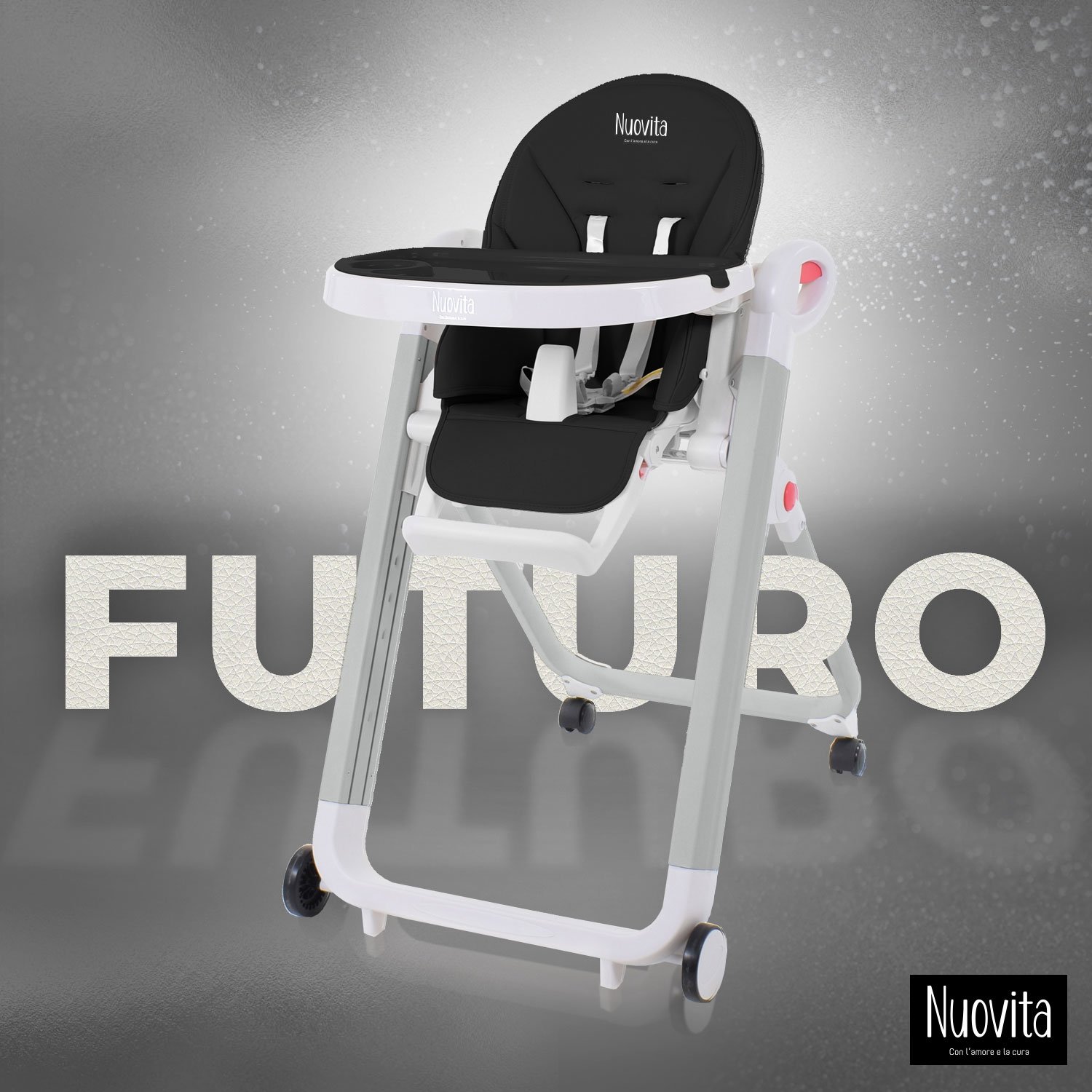 Стульчик для кормления Nuovita Futuro Bianco (Nero/Черный) стульчик для кормления nuovita futuro nero bianco белый