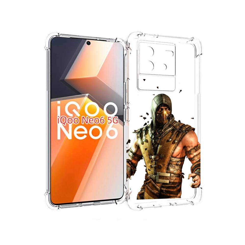 

Чехол MyPads Mortal Kombat scorpion для Vivo iQoo Neo 6 5G, Прозрачный, Tocco