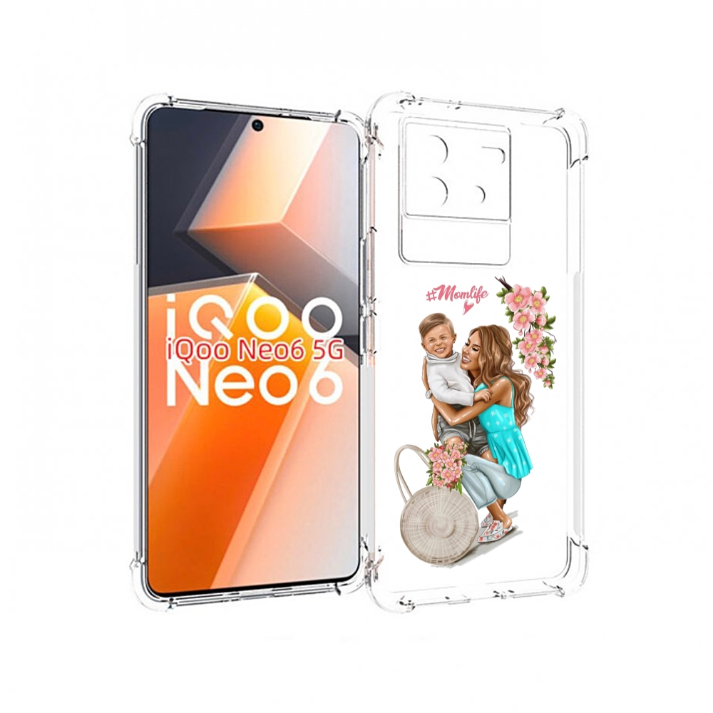 

Чехол MyPads Momlife для Vivo iQoo Neo 6 5G, Прозрачный, Tocco