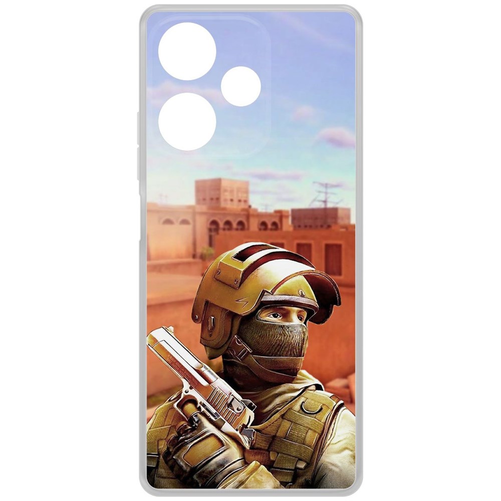 

Чехол-накладка Krutoff Clear Case Cтандофф 2 (Standoff 2) - Спец для INFINIX Hot 30, Прозрачный