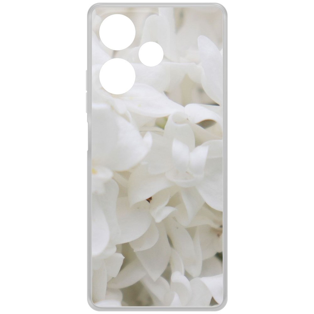 

Чехол-накладка Krutoff Clear Case Белые лилии для Infinix Hot 30, Прозрачный