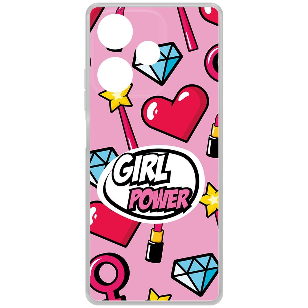 Чехол-накладка Krutoff Clear Case Girl Power для INFINIX Hot 30