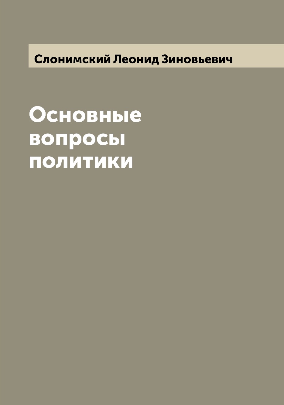 

Книга Основные вопросы политики