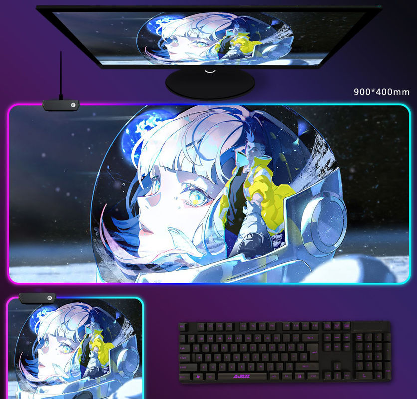 

Игровой коврик для мыши и клавиатуры NoBrand коврик-6 (ART-78), Разноцветный, коврик-6
