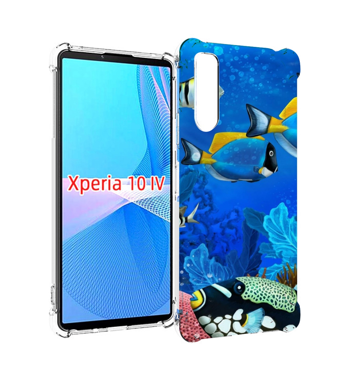 

Чехол MyPads Рыбки для Sony Xperia 10 IV (10-4), Прозрачный, Tocco