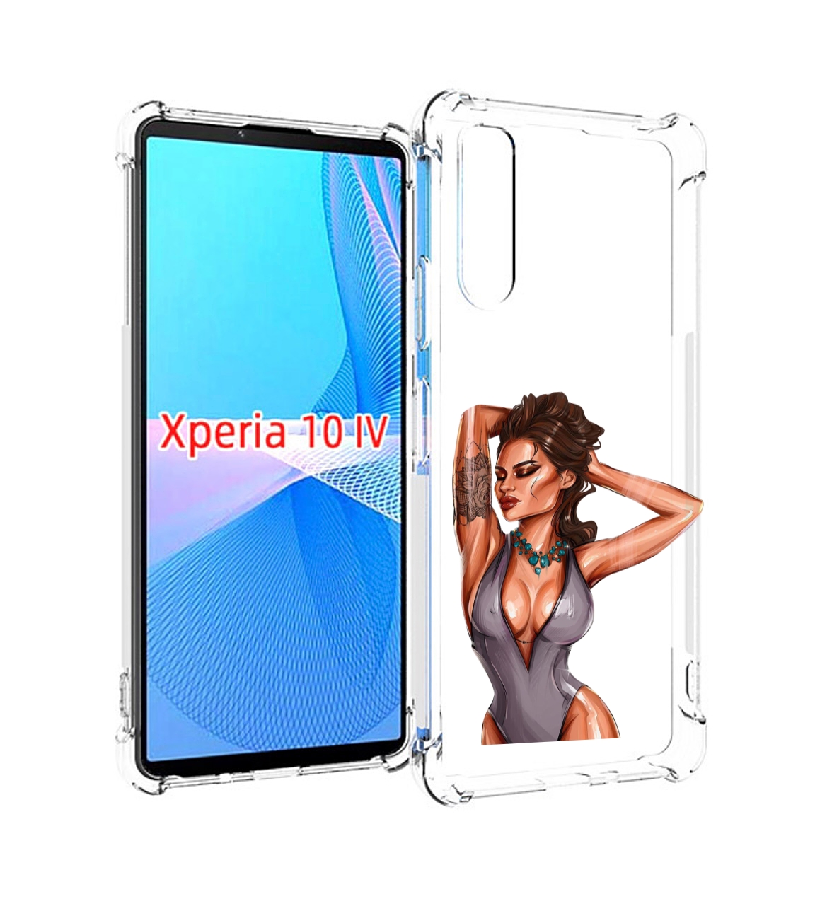 

Чехол MyPads Роскошная-девушка женский для Sony Xperia 10 IV (10-4), Прозрачный, Tocco