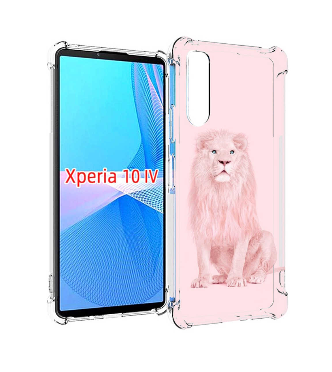 

Чехол MyPads Розовый-лев для Sony Xperia 10 IV (10-4), Прозрачный, Tocco