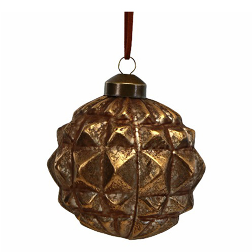 

Шар на ель Yancheng Shiny с узором медный 8 см