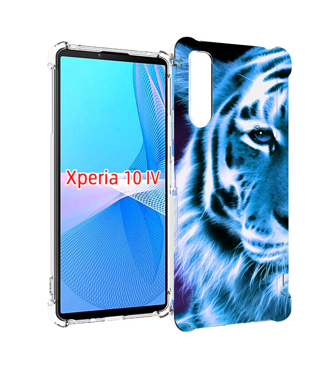 

Чехол MyPads Половина-тигра мужской для Sony Xperia 10 IV (10-4), Прозрачный, Tocco