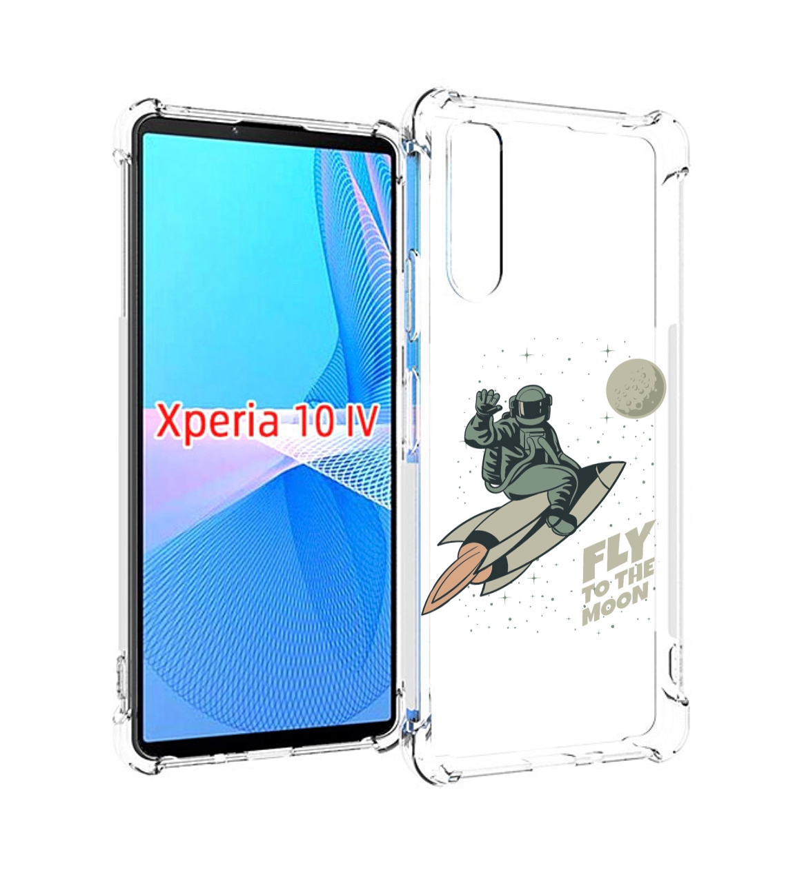

Чехол MyPads Полет-на-Луну для Sony Xperia 10 IV (10-4), Прозрачный, Tocco