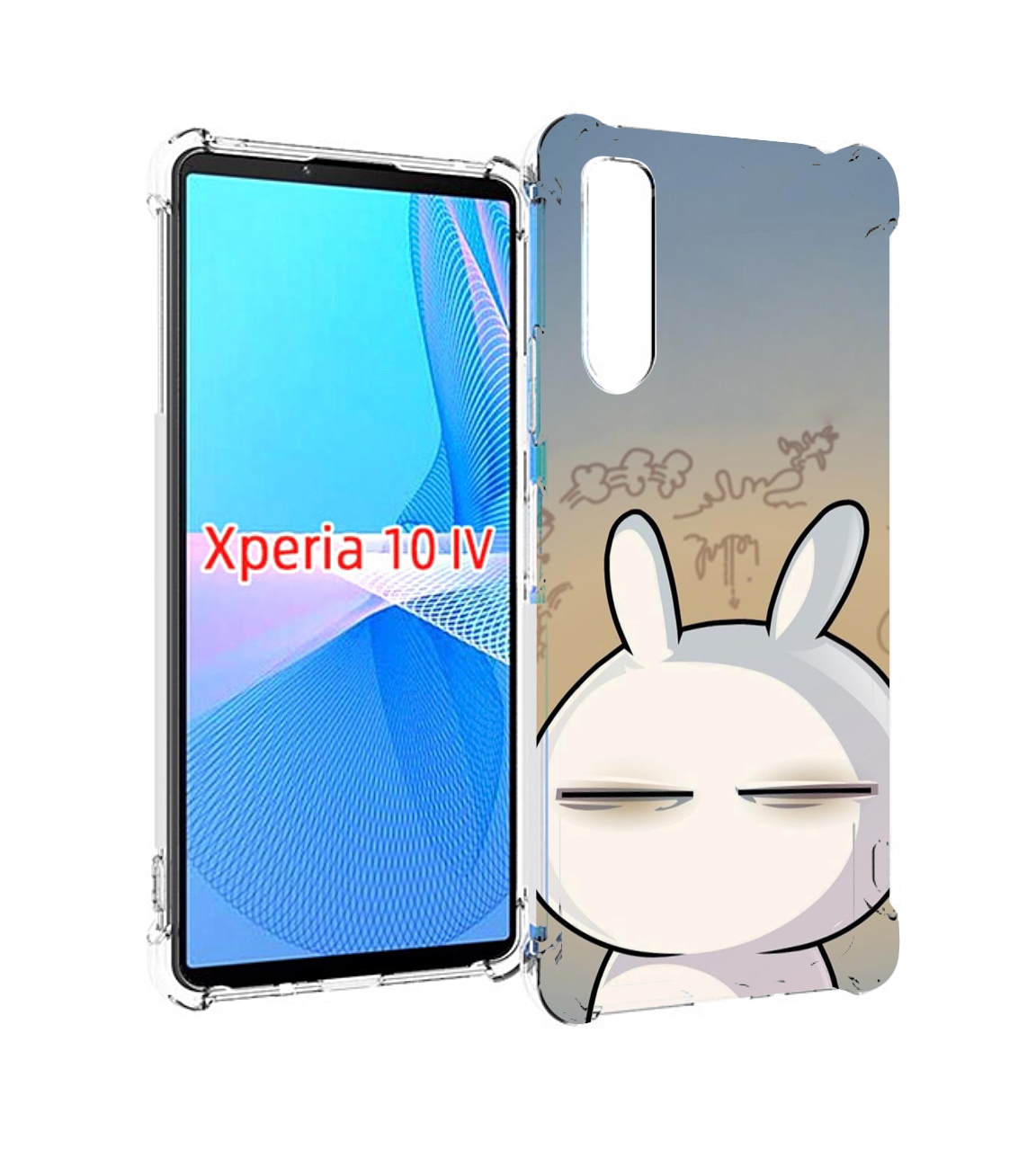

Чехол MyPads Подозрительный-зайка для Sony Xperia 10 IV (10-4), Прозрачный, Tocco