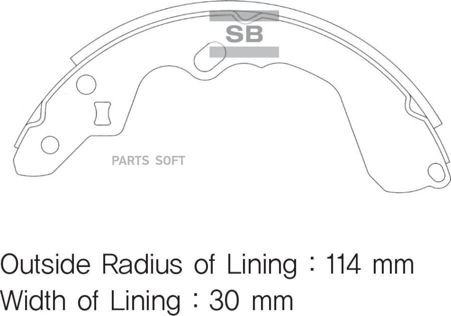 

Тормозные колодки Sangsin brake барабанные SA079