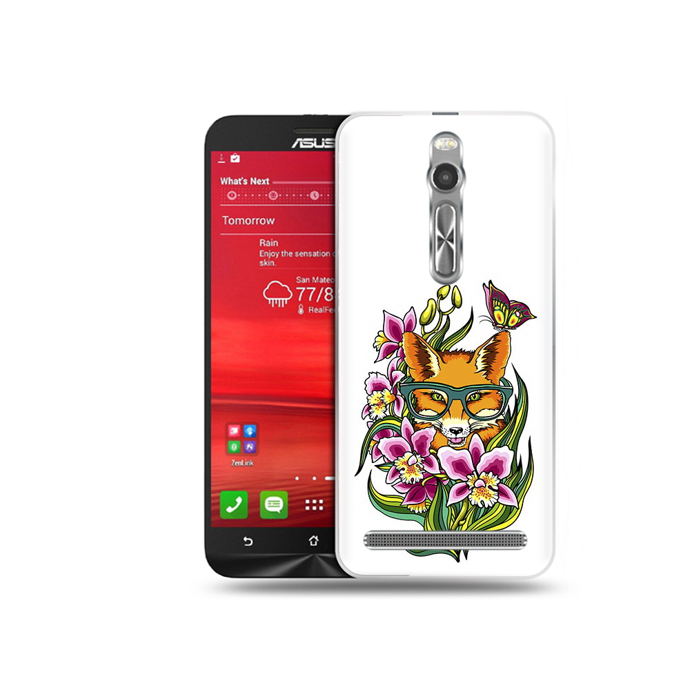 Чехол MyPads Tocco для Asus Zenfone 2 (ZE550ML) Лиса в цветах (PT11329.657.108)