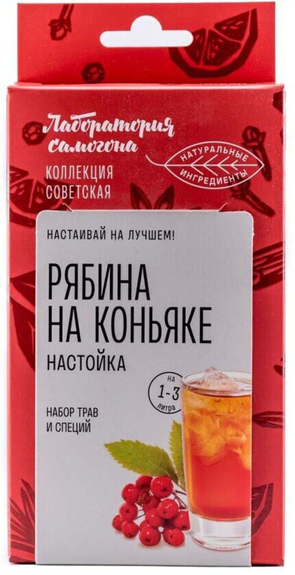 

Набор трав и специй Лаборатория самогона Рябина на коньяке 74 г, Рябина на коньяке