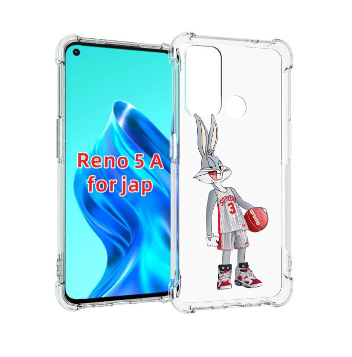 

Чехол MyPads заяц-баскетболист женский для Oppo Reno 5A, Прозрачный, Tocco