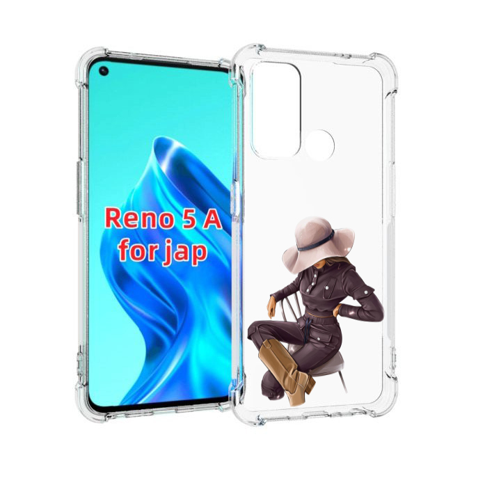 

Чехол MyPads загадочная-девушка-в-костюме женский для Oppo Reno 5A, Прозрачный, Tocco