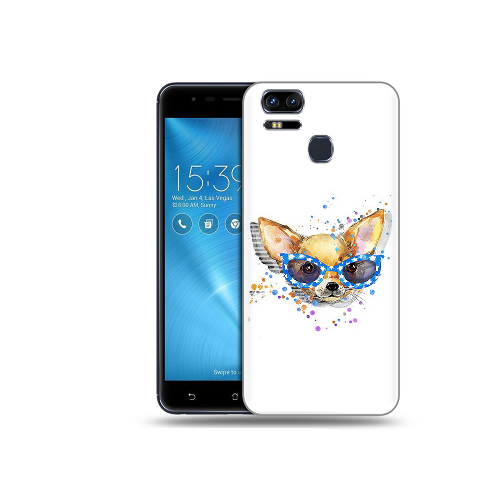 

Чехол MyPads Tocco для Asus ZenFone 3 чихуа-хуа в очках (PT51214.656.691), Прозрачный, Tocco