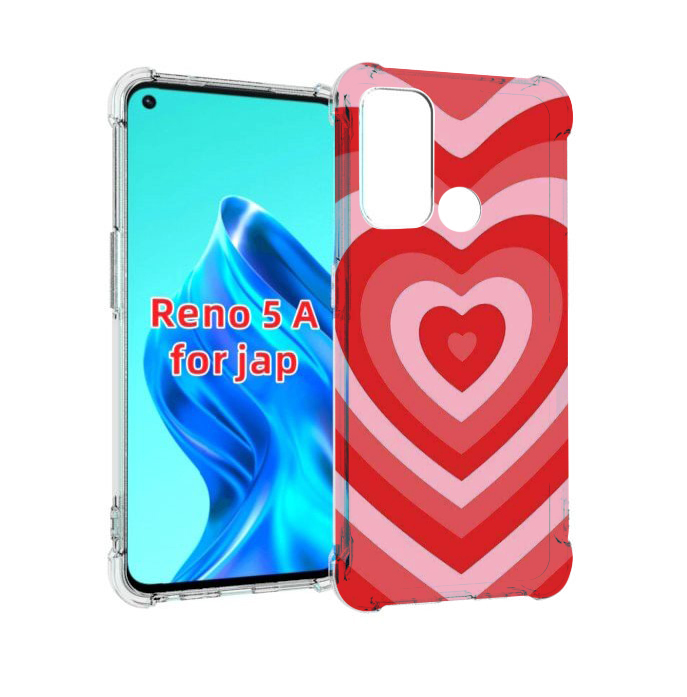 

Чехол MyPads завораживающее сердце женский для Oppo Reno 5A, Прозрачный, Tocco