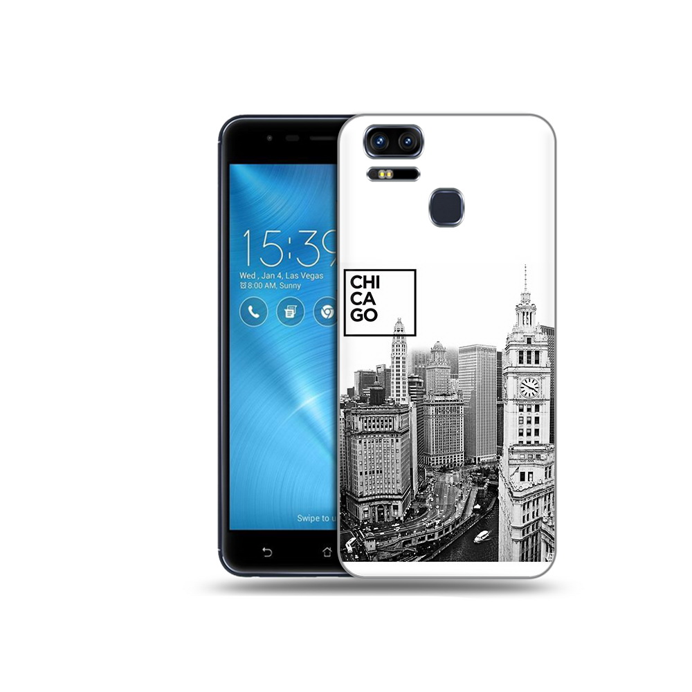 

Чехол MyPads Tocco для Asus ZenFone 3 черно белый чикаго (PT51214.656.689), Прозрачный, Tocco