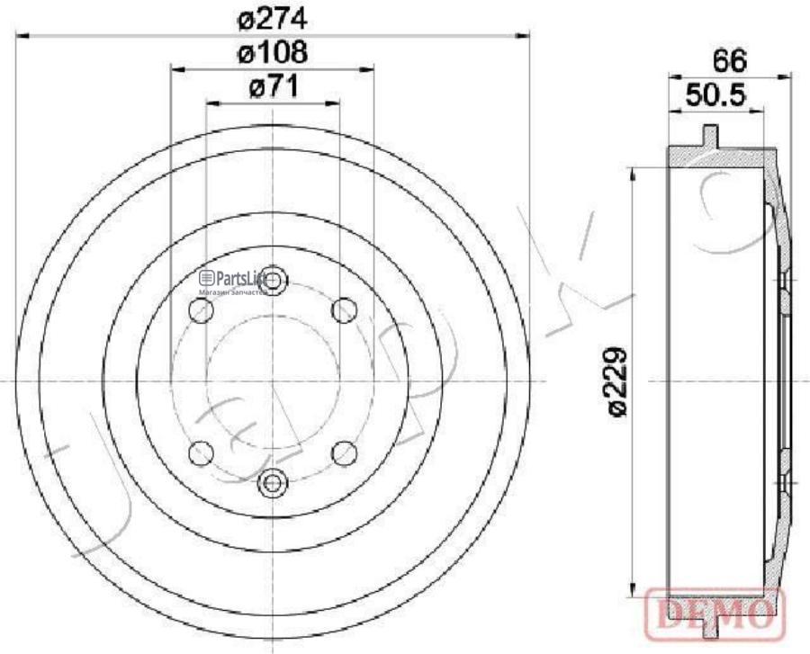 Барабан Тормозной Psa 306 406 Partner Berlingo 95