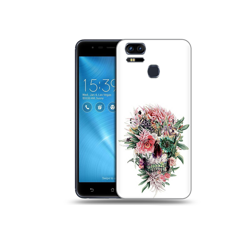 

Чехол MyPads Tocco для Asus ZenFone 3 череп из цветов (PT51214.656.677), Прозрачный, Tocco