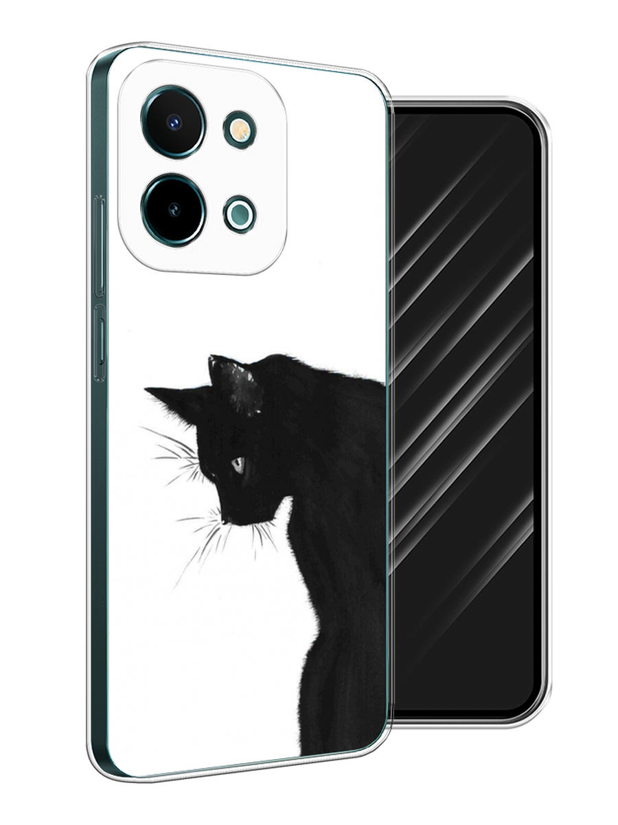 

Чехол Awog на Vivo Y28 4G "Black cat", Черный;белый, 2611650-1