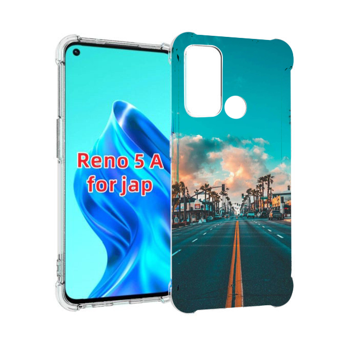 

Чехол MyPads дорога-в-лос-анджелес для Oppo Reno 5A, Прозрачный, Tocco
