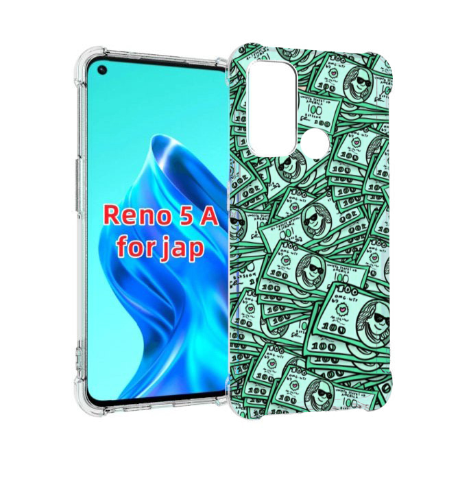 

Чехол MyPads доллары картинка для Oppo Reno 5A, Прозрачный, Tocco