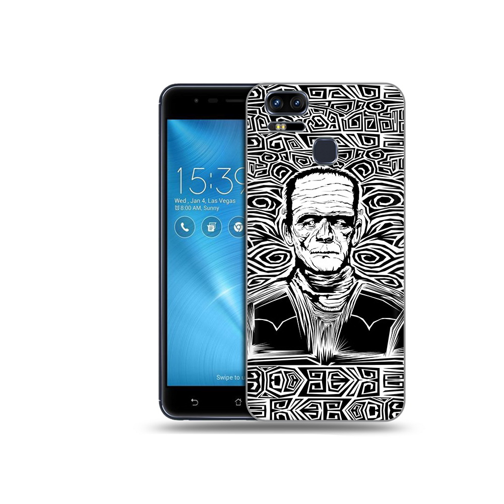 

Чехол MyPads Tocco для Asus ZenFone 3 франкенштейн черно белый (PT51214.656.661), Прозрачный, Tocco