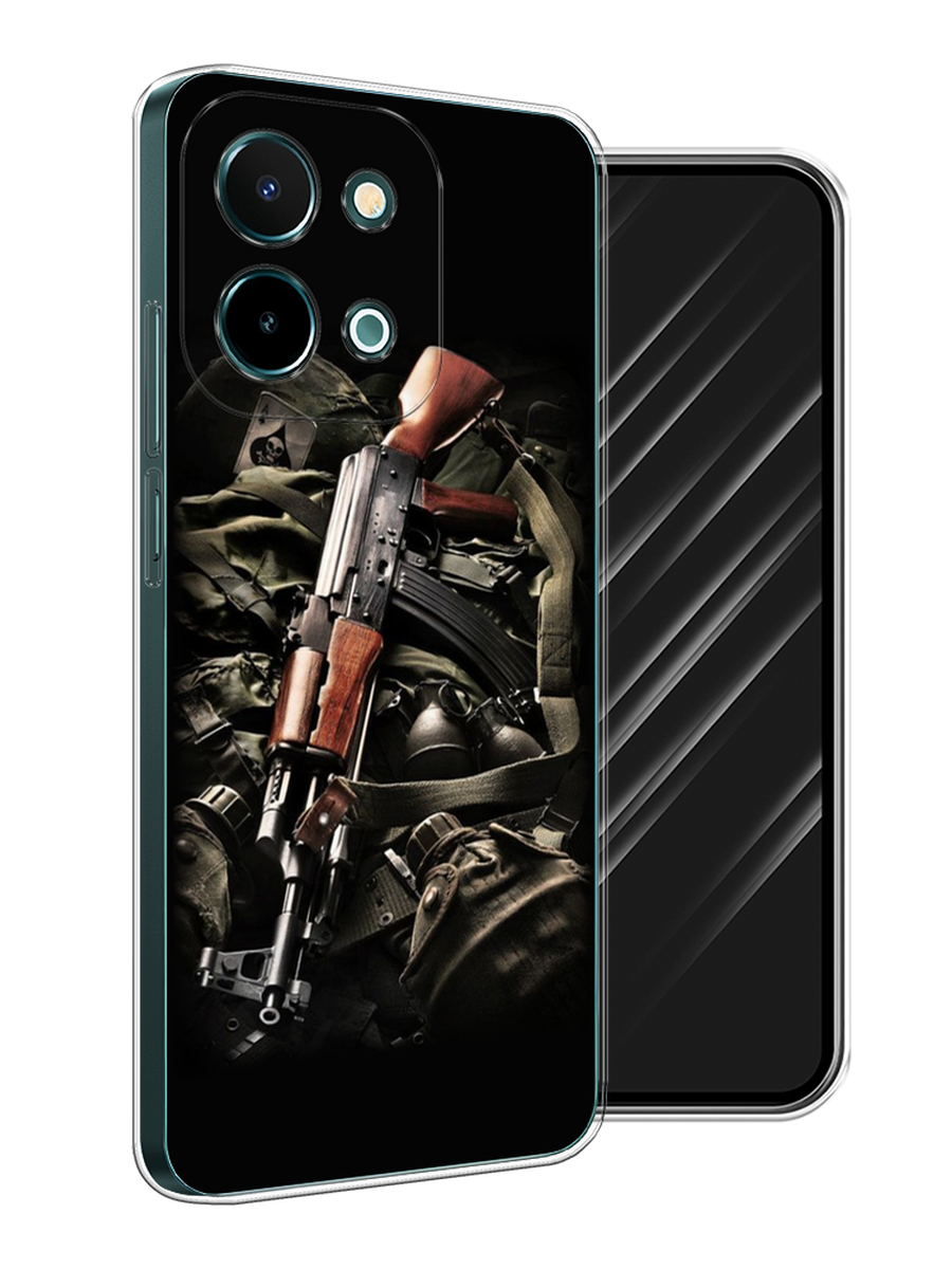 

Чехол Awog на Vivo Y28 4G "Автомат", Черный;коричневый;серый, 2611650-1