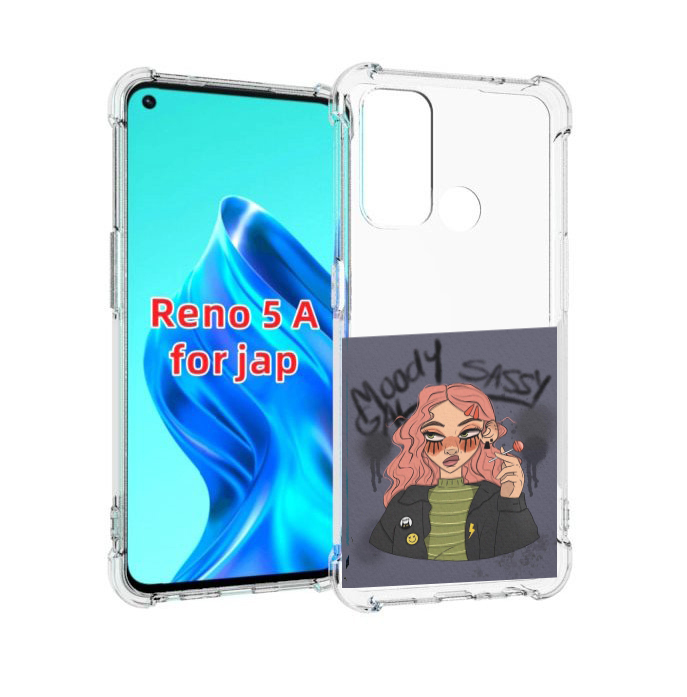 

Чехол MyPads дерзкое-настроение женский для Oppo Reno 5A, Прозрачный, Tocco