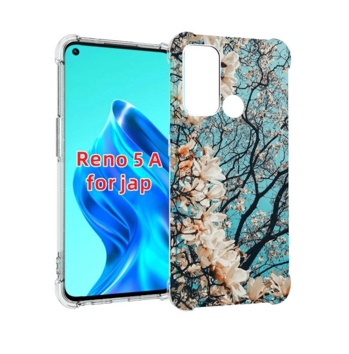 

Чехол MyPads дерево-с-цветочками для Oppo Reno 5A, Прозрачный, Tocco