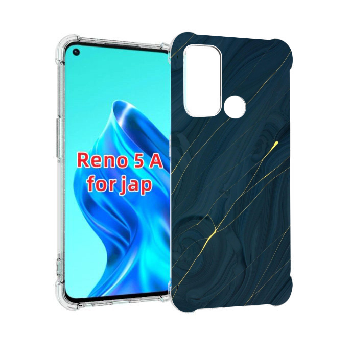 

Чехол MyPads дерево с золотыми трещинами для Oppo Reno 5A, Прозрачный, Tocco