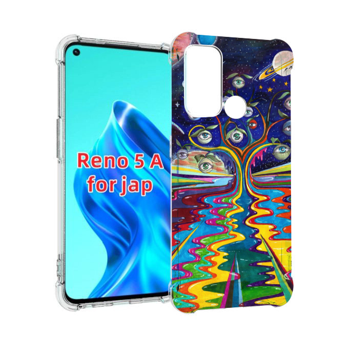 

Чехол MyPads дерево с глазами акварель для Oppo Reno 5A, Прозрачный, Tocco