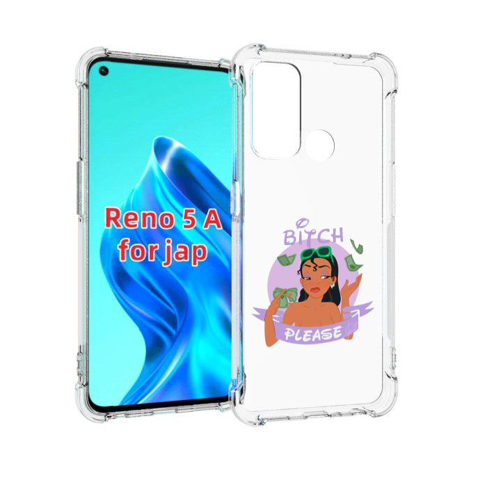 

Чехол MyPads деньги-пожалуйста женский для Oppo Reno 5A, Прозрачный, Tocco