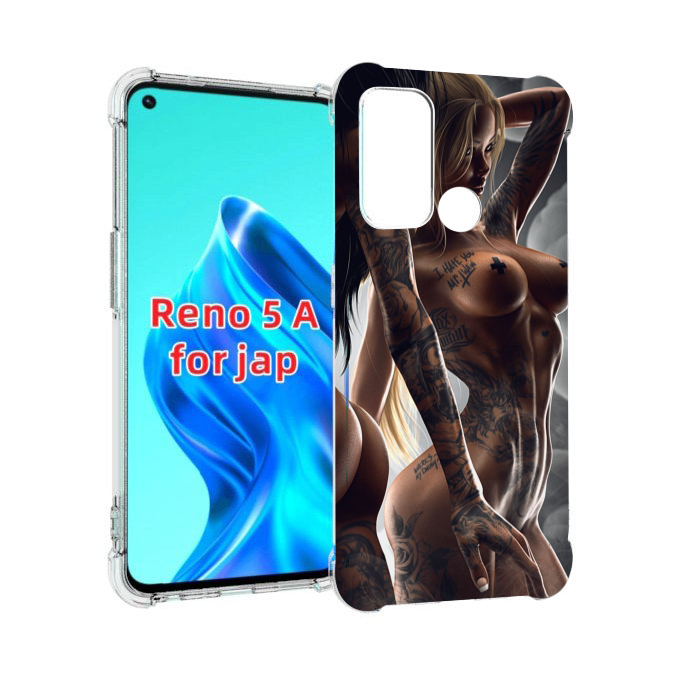 

Чехол MyPads девушки-инь-и-янь-в-татуировках для Oppo Reno 5A, Прозрачный, Tocco