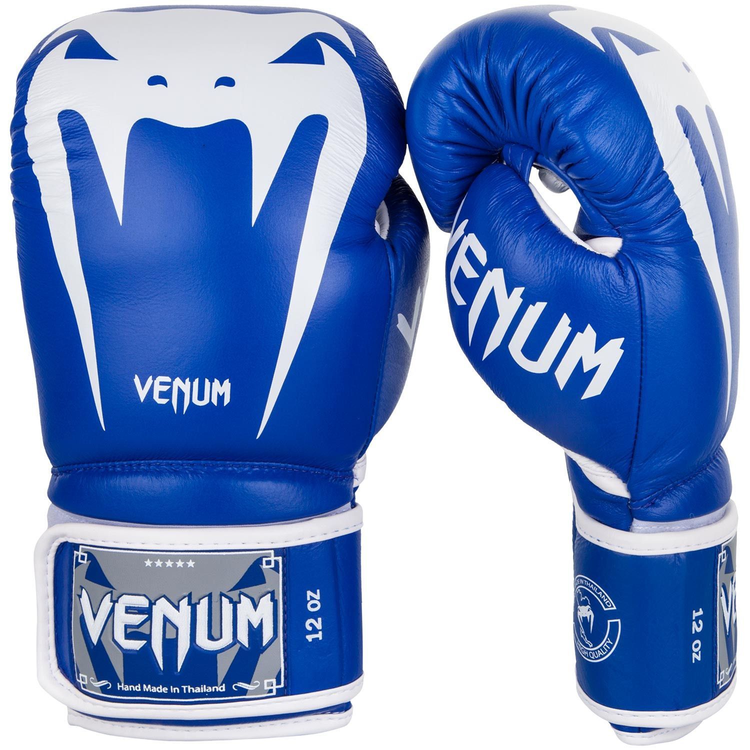 Перчатки боксерские Venum Giant 3.0 Blue/White Nappa Leather 12 oz