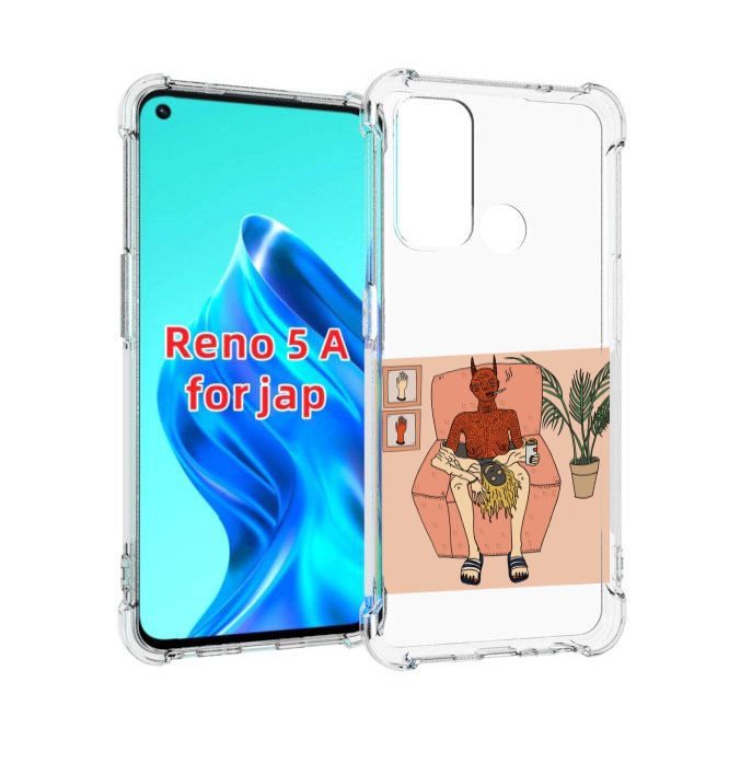 

Чехол MyPads девушка-сняла-кожу для Oppo Reno 5A, Прозрачный, Tocco