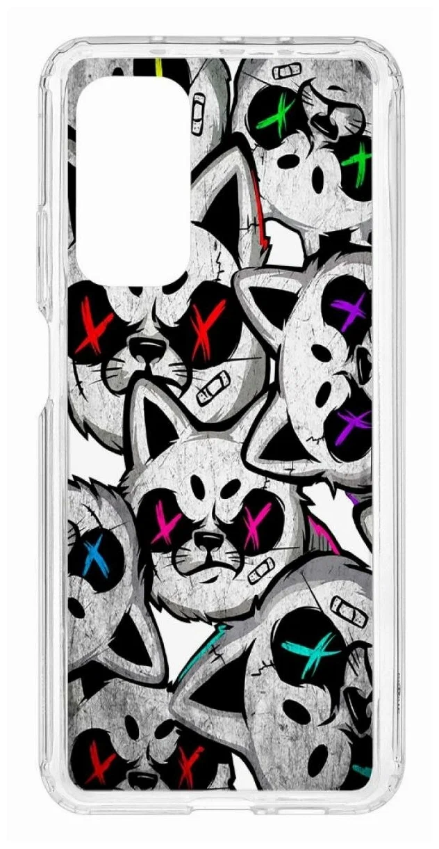 Чехол Kruche Print Angry Cats для Xiaomi Mi 10T