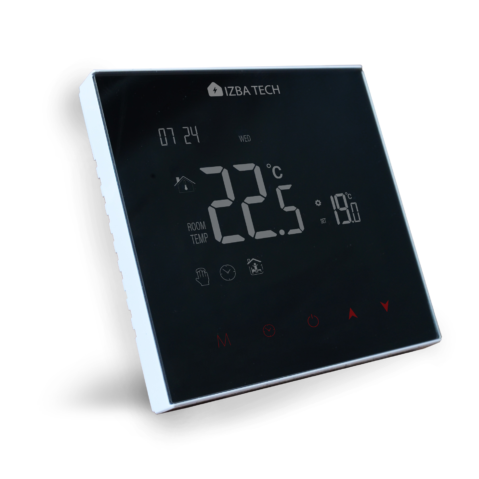Терморегулятор зеркальный для Алисы Izba Tech 00223 на 16А с WIFI для тёплых полов умный терморегулятор для тёплых полов izba tech 0006 02 с wifi
