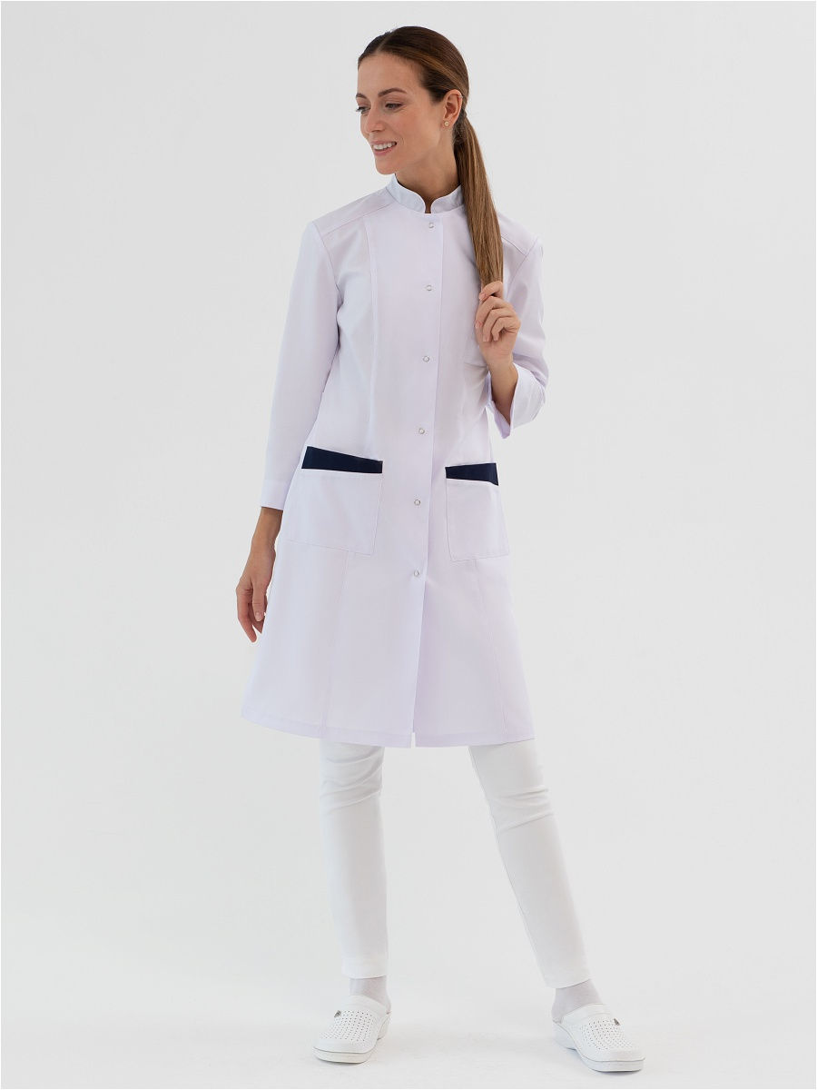 Халат медицинский женский Med Fashion Lab 03-730-04-023-335 белый 48-164