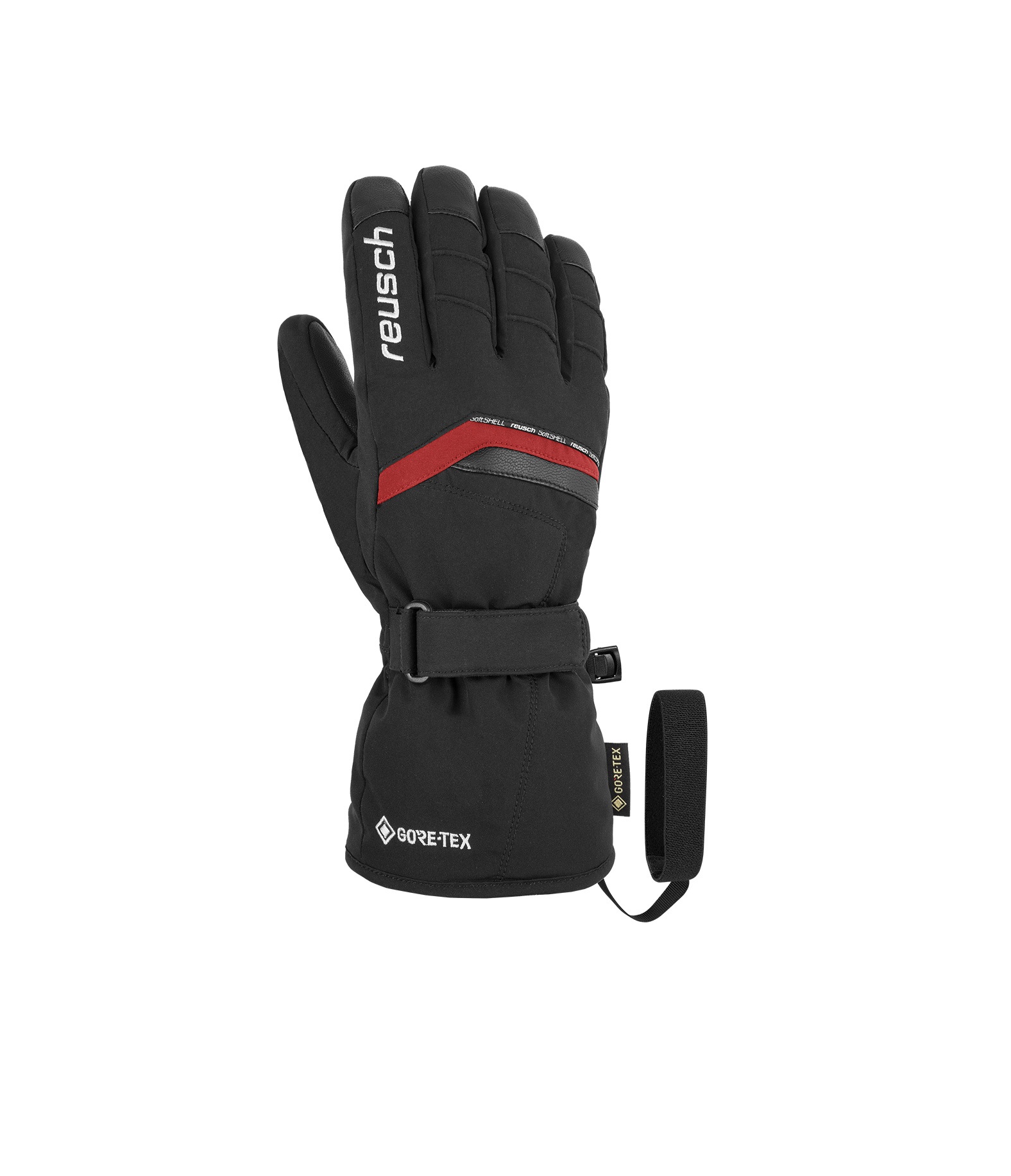 фото Перчатки reusch manni gtx, 2021, black/white/fire red, 8.5