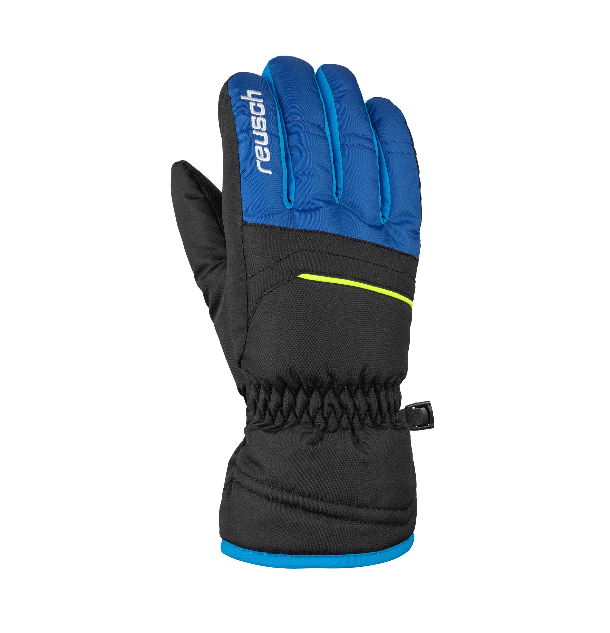 фото Перчатки reusch alan, black/surf the web/brilliant blue, 6.5 inch